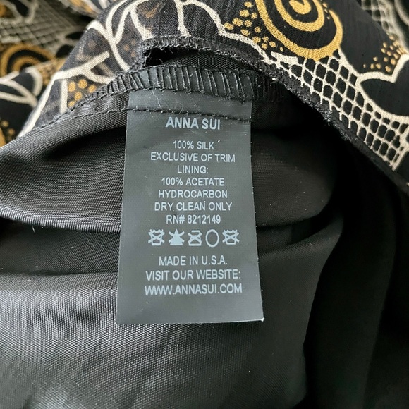 NWOT Anna Sui Silk Dress - Picture 4 of 5